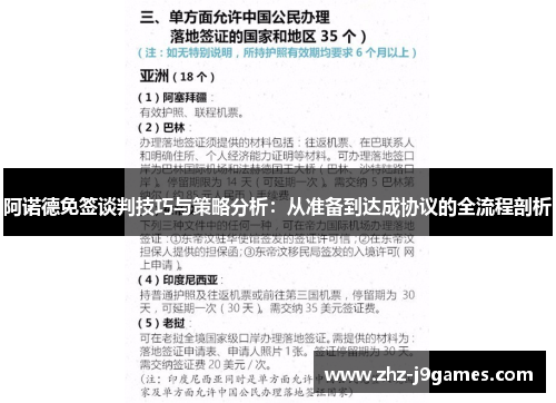 阿诺德免签谈判技巧与策略分析：从准备到达成协议的全流程剖析